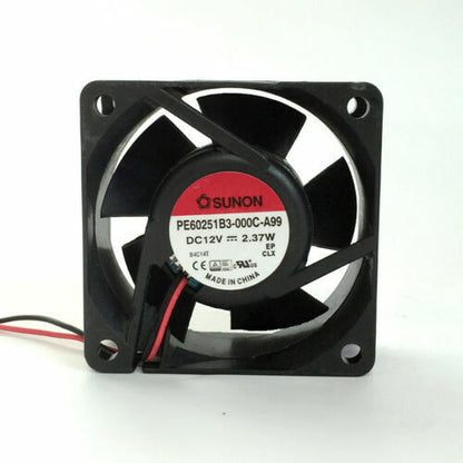 new 1PC dual ball cooling fan 6025 6CM MPE60251B3-000C-A99 12V 2.37W 2-wire - PLC INDUSTRY