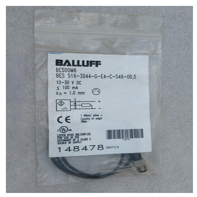 1PC BALLUFF BES 516-3044-G-E4-C-S49-00,5 Proximity Sensor - BALLOFF
