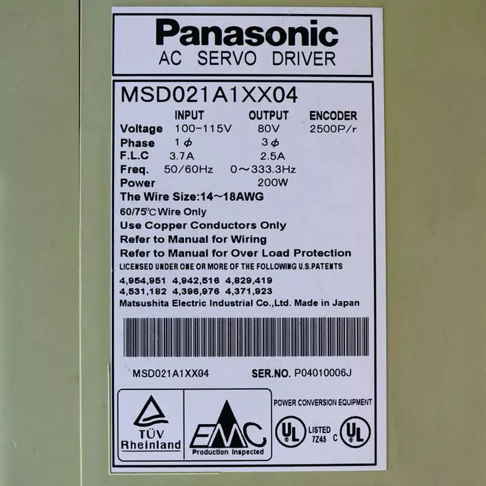 new 1PC Panasonic MSD021A1XX04 Servo Driver ping - PANASONIC