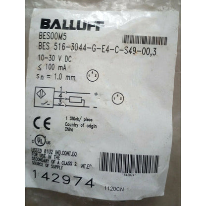1PC BALLUFF Proximity Switch BES 516-3044 G E4 C S49 00 3 Proximity Switch - BALLOFF