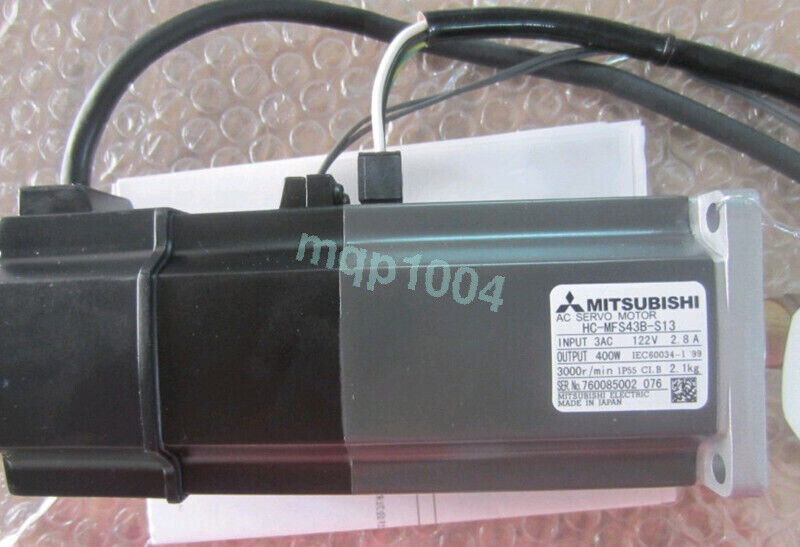 MITSUBISHI SERVO MOTOR HC-MFS43B-S13 HCMFS43BS13 43A 1300 RPM 18V 20A 4 Phase - MITSUBISHI