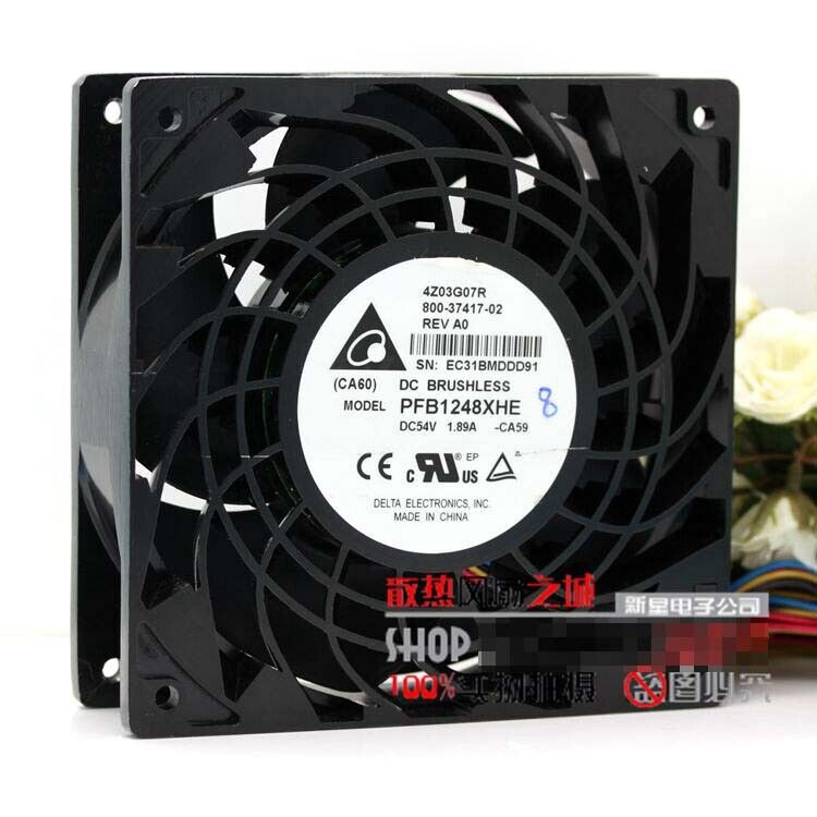 1PC Efficient Cooling Fan PFB1248XHE 54V 1.89A 12CM PWM Design - PF