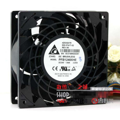 1PC Efficient Cooling Fan PFB1248XHE 54V 1.89A 12CM PWM Design - PF