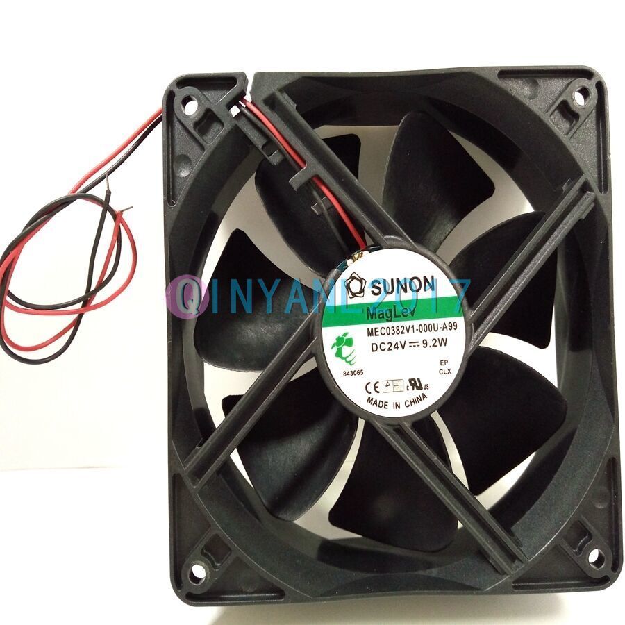 new Qty:1pc 2-wire cooling fan MEC0382V1-000U-A99 12038 12CM 24V 9.2W - MEC