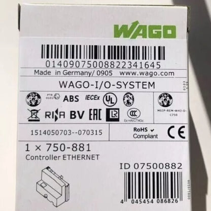 new 1PC Wago 750-881 Ethernet Controller PLC Module 750881 ping - WAGO