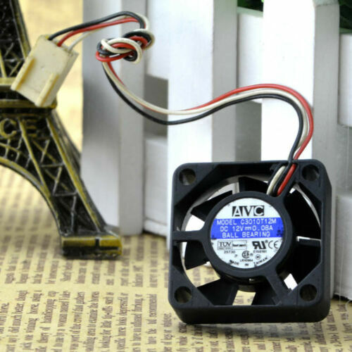 new 1pc 0.08A 3CM 3010 3-wire Cooling Fan C3010T12M DC12V - VENDOR NAME