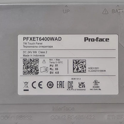 Pro-Face PFXET6400WAD HD Touch Screen with Box - PRO-FACE
