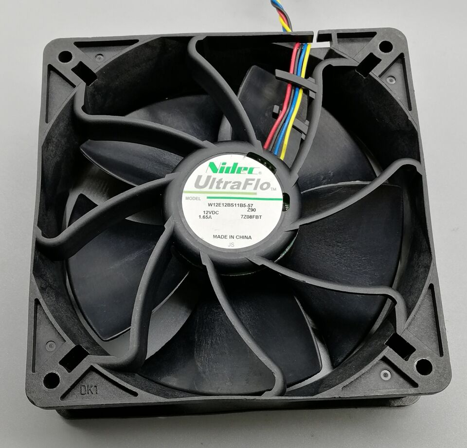 used 1PC Antminer Cooling Fan Ultraflo W12E12BS11B5-07 120 × 120 × 38 mm - ANTMINER