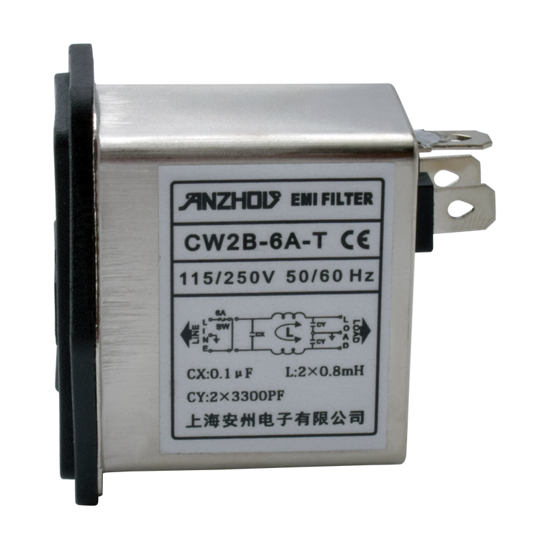 new 1PC with switch EMI filter 115/250V 6A AC power purifier CW2B-6A-T IEC socket - POWERPRO