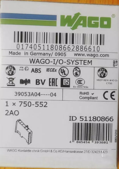 new 1PC Wago 750-552 PLC Module 750552 In Box ping - WAGO
