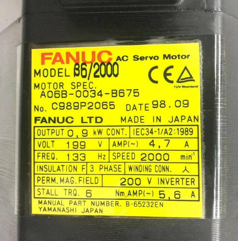 new 1PC  FANUC A06B-0034-B675 Servo Motor A06B0034B675 ping