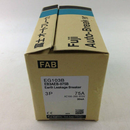 New Fuji EG103B Circuit Breaker 3P 75A – High-Quality Circuit Protection Solution - FUJI