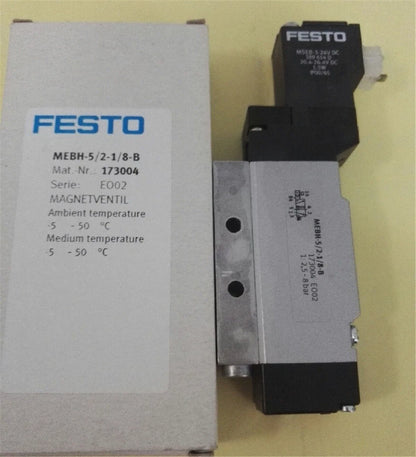 new Festo MEBH-5/2-1/8-B 173004 Solenoid Valve One