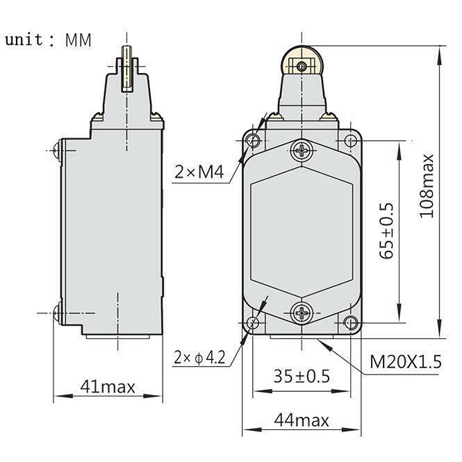 new 5PCS  For CHNT Limit Switch YBLX-K1/411 Limit Switch Roller Direct-acting