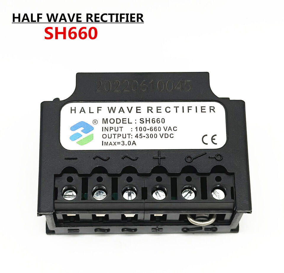 new 1X  INPUT 100-660VAC OUTPUT 45-300VDC 3A SH660 Motor HALF WAVE brake rectifier