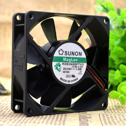 new 1PC SUNON KDE2408PTV3 8CM 8025 24V 1.0W 2-wire Inverter Cooling Fan - SUNON