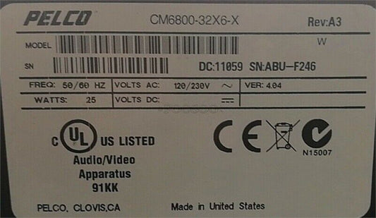 used 1Pc Pelco CM6800-32X6-X 32 Inputs 6 Outputs In Condition ak - PELCO