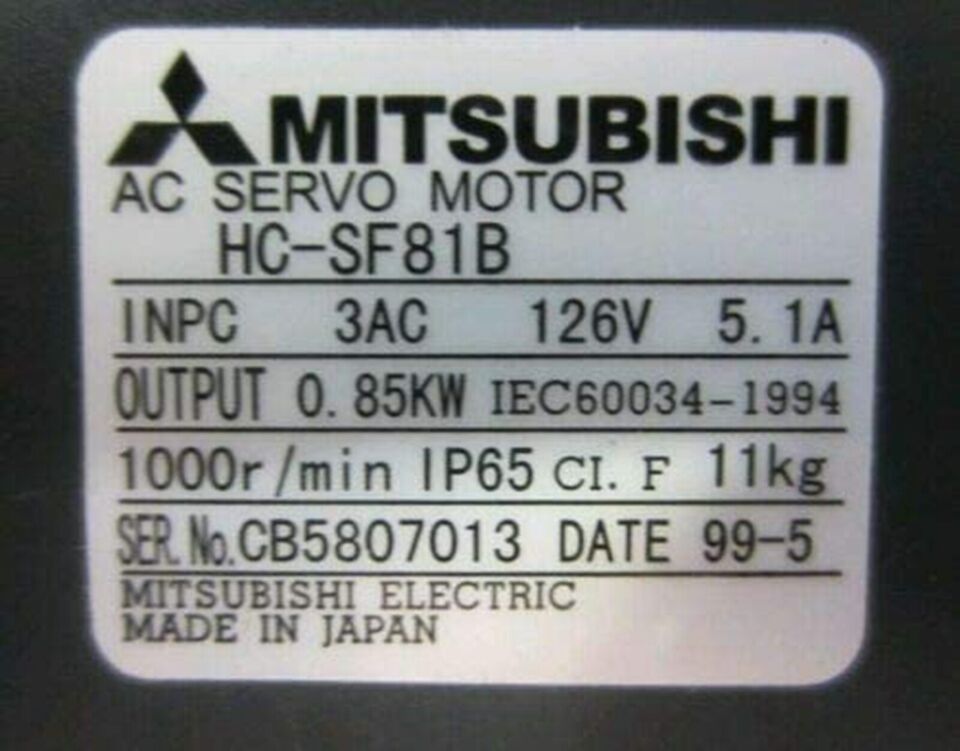 new 1PC Mitsubishi HC-SF81B AC Servo Motor HCSF81B In Box ping - MITSUBISHI