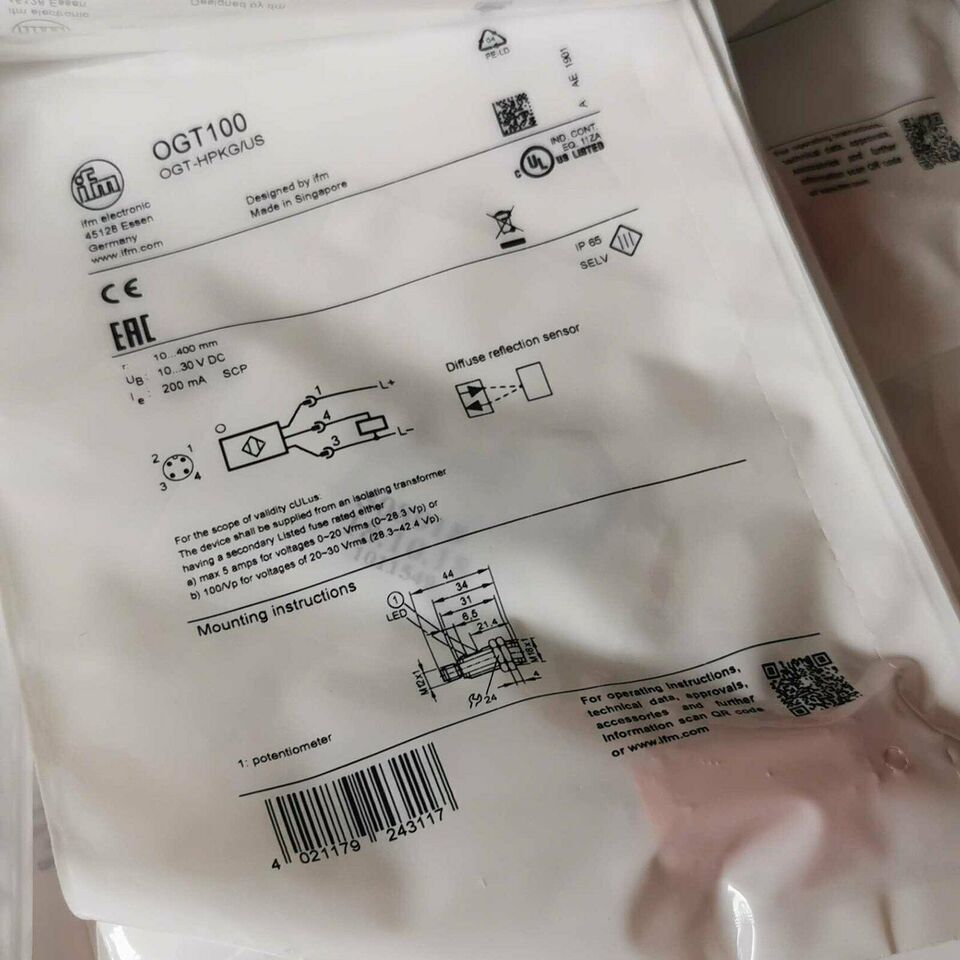 IFM OGT-100 Photoelectric Sensors - IFM