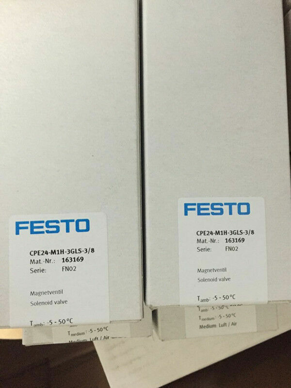 new 1PC Festo CPE24-M1H-3GLS-3/8 163169 Solenoid Valve Expedited Shpping - FESTO