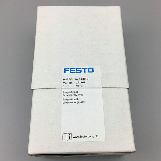 new 1PC FESTO MPPE-3-1/4-6-010-B 161167 Proportional Valve ping - WESTFALISCHE VERKEHRSMITTELSTEUERUNGSTECHNIK KGAA FESTO