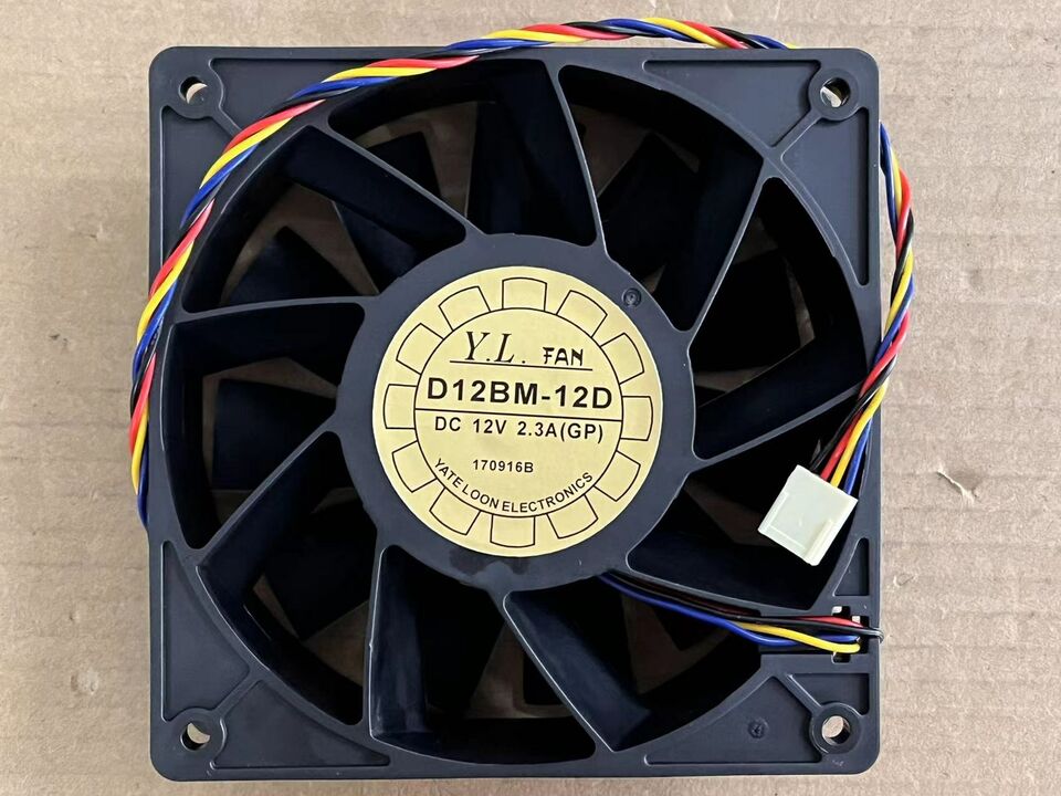 new 1PC For 12038 12V 4-Pin Cooling Fan 120mm Max Airflow Rate Fan 2.3A D12BM-12D - PLACEHOLDER