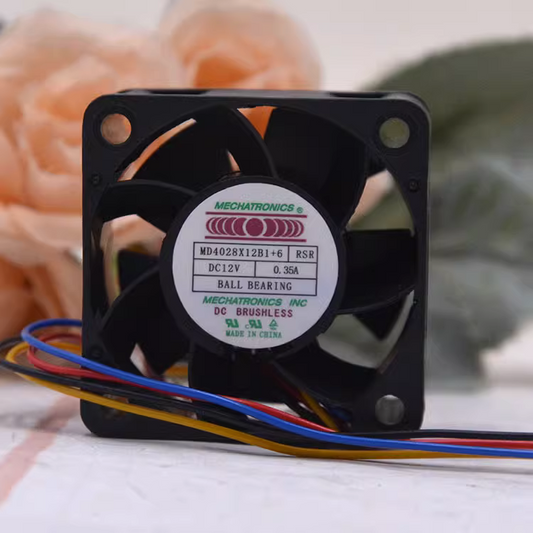 new 1 PCS Fan 4cm 4 pin Cooling fan MD4028X12B1+6 DC12V 0.35A 4028 - ALCONEX