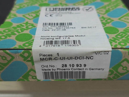 new One PHOENIX MCR-C-UI-UI-DCI-NC Signal Isolator ping - PHOENIX