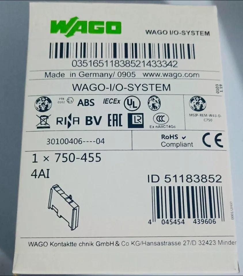 new 1PC Wago 750-455 PLC Module 750455 ping - WAGO