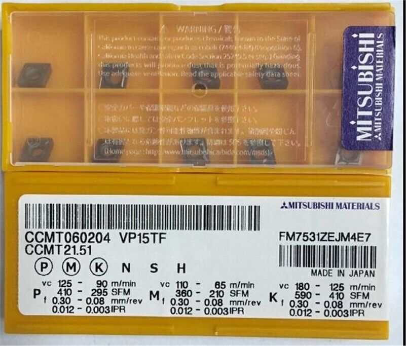 new 10pcs/box Mitsubishi CCMT060204 VP15TF CCMT21.51 Carbide Inserts - MITSUBISHI
