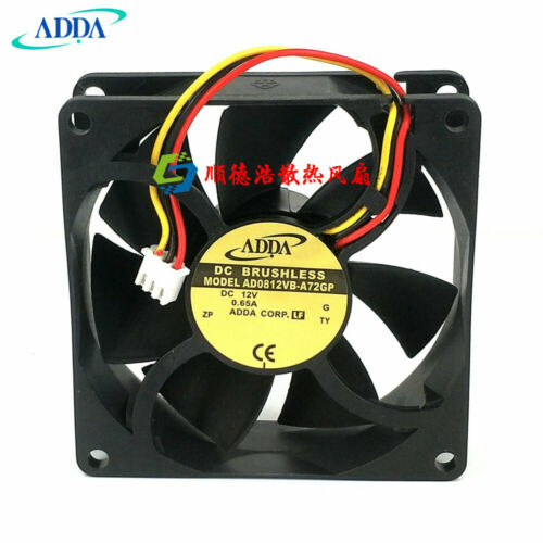 new ADDA 8025 12V 0.65A AD0812VB-A72GP double ball high air volume cooling fan