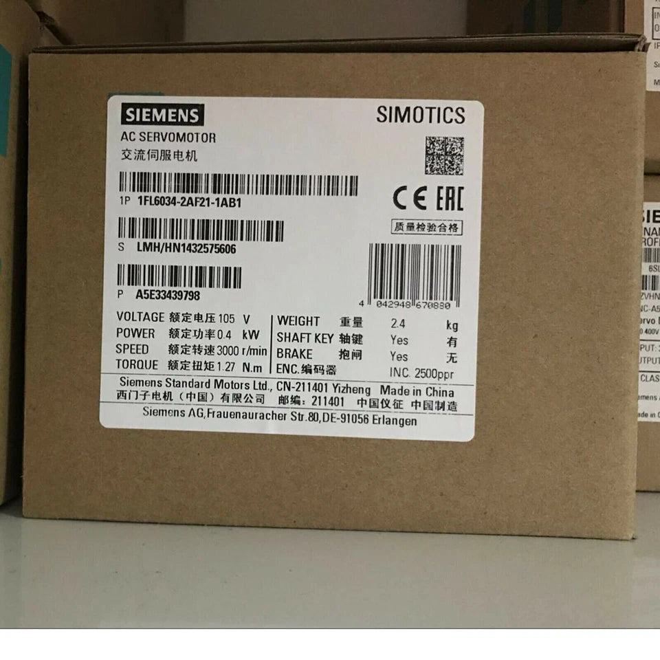 new 1PC  Siemens 1FL6034-2AF21-1AB1 Servo Motor In Box ping