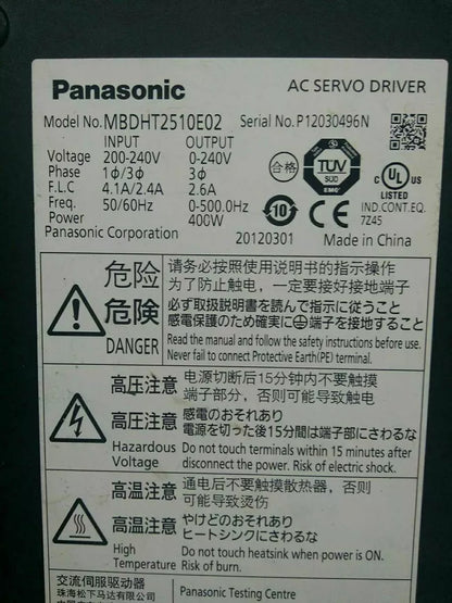 new One Panasonic MBDHT2510E02 AC Servo Drive ping - PANASONIC