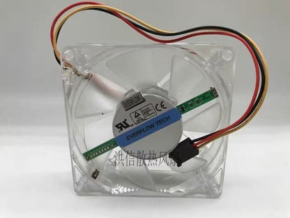 new 1 pcs fan 8cm 3 wire cooling fan R128025SL DC12V 0.09A 8025 - INDUSTRALPRO