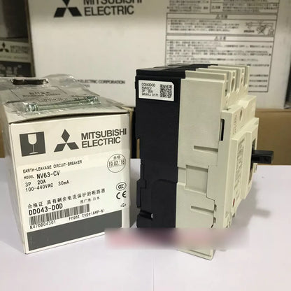 new Mitsubishi NV63-CV 3P 20A/30mA Circuit Breaker One NV63CV - MITSUBISHI