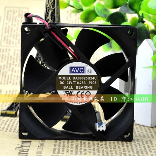 used 1 pcs 2-wire converter cooling fan DA08025B24U 24V 0.26A 8CM 8025 - DA