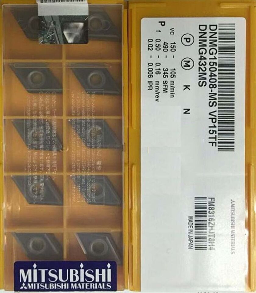 new 10pcs/box Mitsubishi DNMG150408-MS VP15TF Carbide Inserts - MITSUBISHI