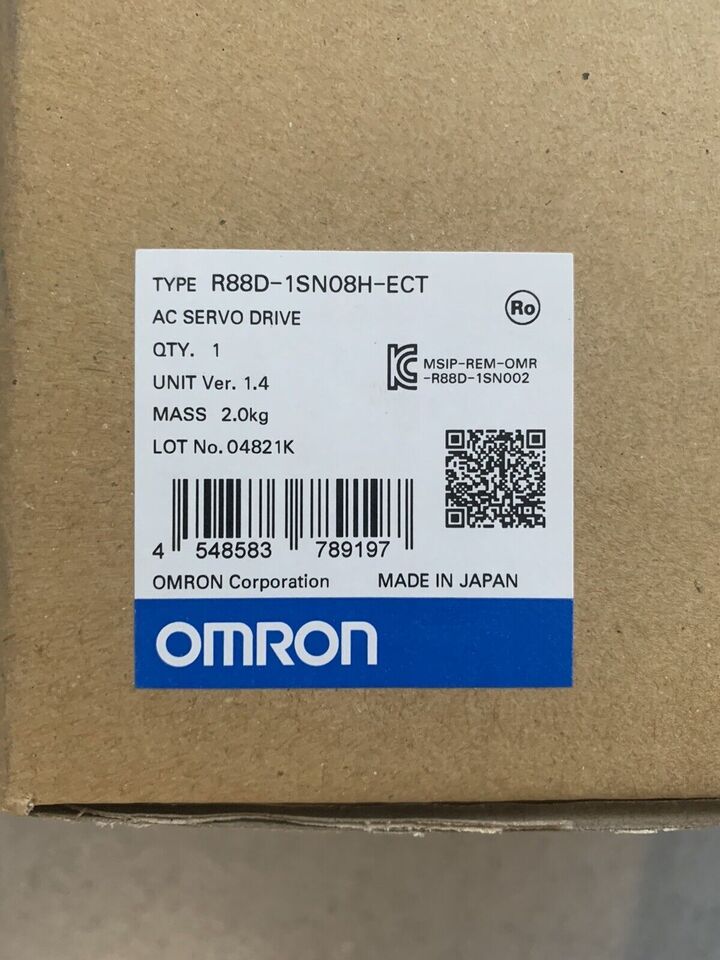 new 1PC Omron R88D-1SN08H-ECT AC Servo Motor R88D1SN08HECT ping - OMRON