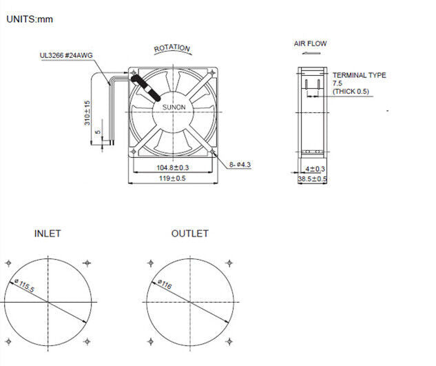 new 1PC 120x120x38mm 230V 2850RPM DP200A 2123XBL.GN Axial cooling fan - AXIAL FANS CO.