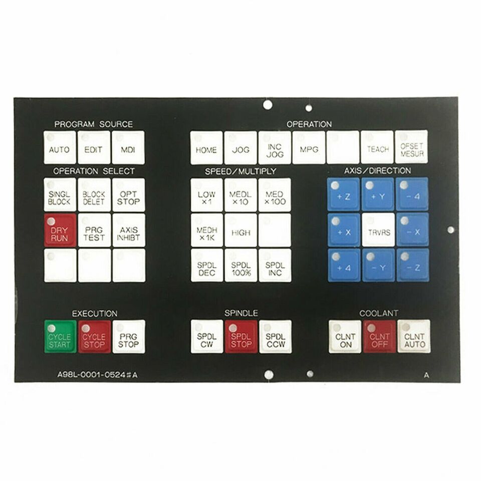 1PC FANUC A98L-0001-0524 Membrane Keysheet Keypad Keyboard - FANUC