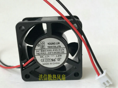 new 1 PCS DC 12V 1.6W 0.13A 4020 4CM 2 Pin FAN DFS402012H - KOEED
