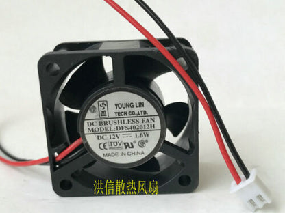 new 1 PCS DC 12V 1.6W 0.13A 4020 4CM 2 Pin FAN DFS402012H - KOEED