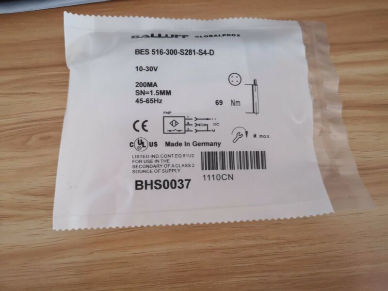 new 1PC BALLUFF BES 516-300-S281-S4-D Proximity Sensor BES516300S281S4D - BES