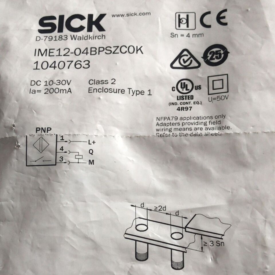 new SICK IME12-04BPSZC0K Sensor One IME1204BPSZC0K - SICK