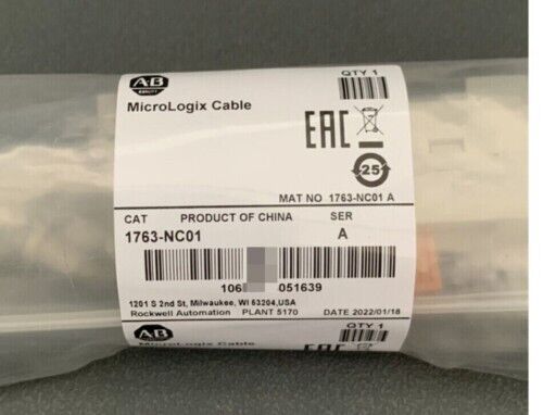 new 1PCS 1763-NC01 MicroLogix DH-485 Comm Cable Surplus SEALED koeed