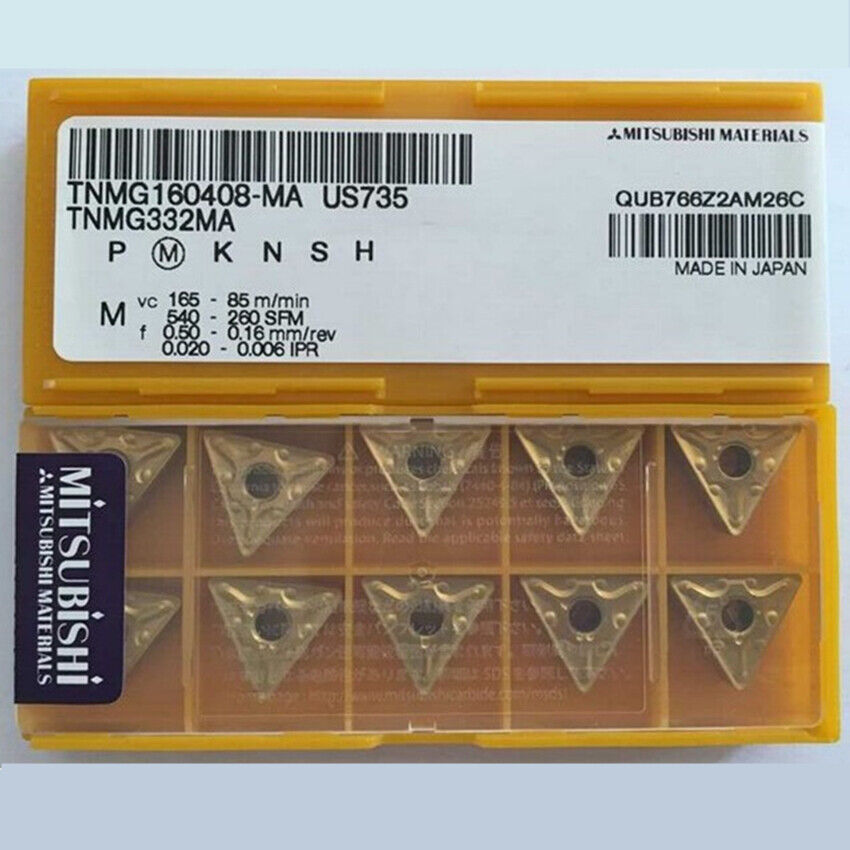 new 10pcs/box Mitsubishi TNMG160408-MA US735 TNMG332MA Carbide Inserts Ship - MITSUBISHI