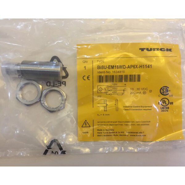 new TURCK BI8U-EM18WD-AP6X-H1141 1634816 Inductive Sensor ping - TURCK