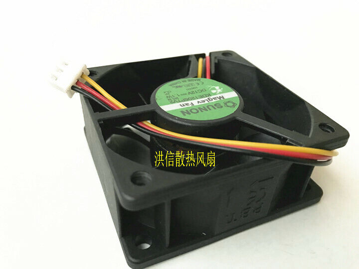 New 1PC SUNON 6025 KDE1206PTV2 12V 1.1W 3-wire silent cooling fan - SUNON