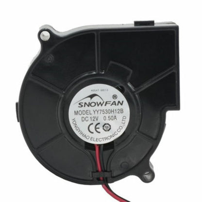 new YY7530H12B 12V 0.50A 7530 Turbo Fan Double Ball Blower Hole Pitch 80MM