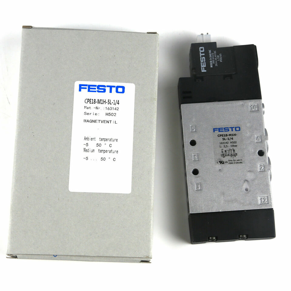 new One Festo CPE18-M1H-5L-1/4 163142 Solenoid Valve ping
